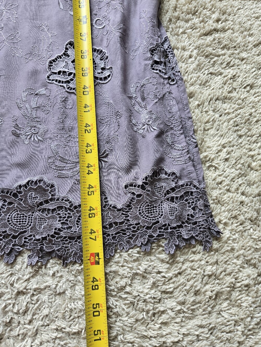 Sundance Dress Womens 10 Eyelet Embroidery Mixed Media - Picture 8 of 10